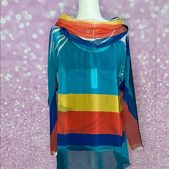 Postcard California Blondie cowl neck semi-sheer tunic, price drop - Picture 4 of 15